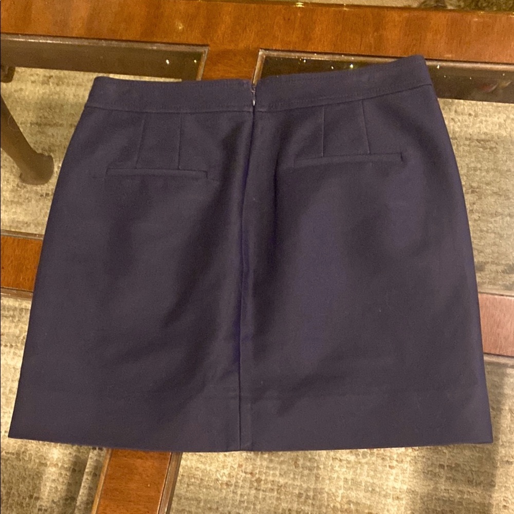 J.Crew Navy Skirt with Gold Buttons NWOT - Picture 6 of 14